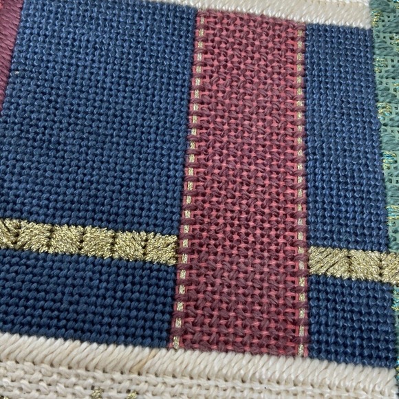 Vintage Handmade Stitched Heart Wall Hanging Joy To The World Music Pocket - Picture 14 of 16